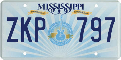 MS license plate ZKP797