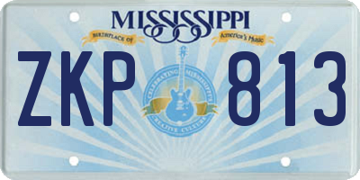 MS license plate ZKP813