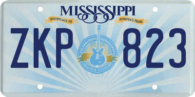 MS license plate ZKP823