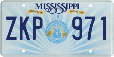 MS license plate ZKP971