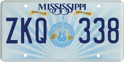 MS license plate ZKQ338