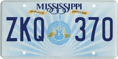 MS license plate ZKQ370