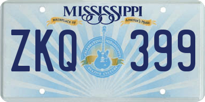 MS license plate ZKQ399
