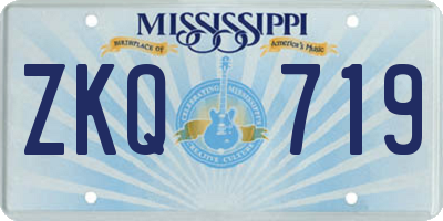 MS license plate ZKQ719