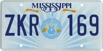 MS license plate ZKR169