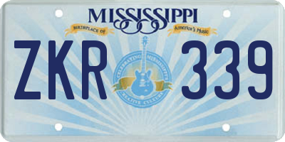 MS license plate ZKR339