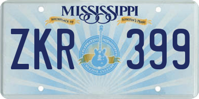 MS license plate ZKR399