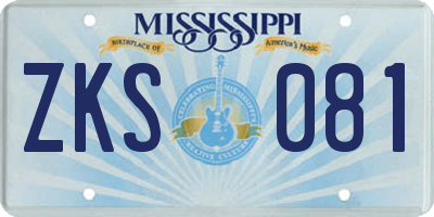 MS license plate ZKS081