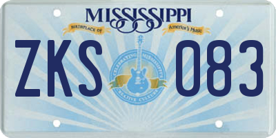 MS license plate ZKS083