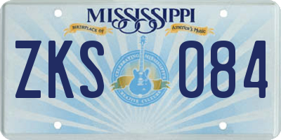 MS license plate ZKS084