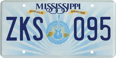 MS license plate ZKS095