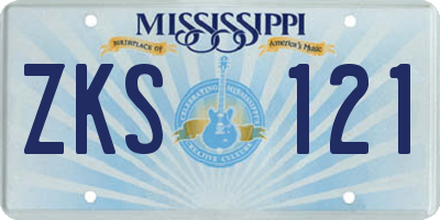 MS license plate ZKS121