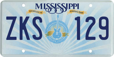 MS license plate ZKS129