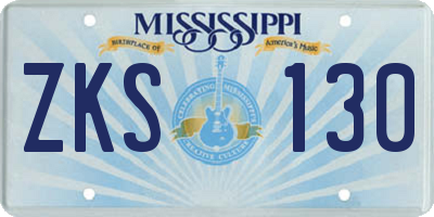 MS license plate ZKS130