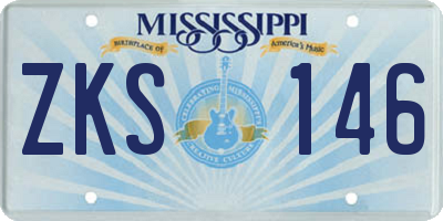 MS license plate ZKS146