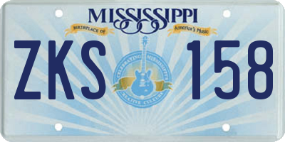 MS license plate ZKS158