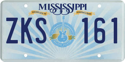 MS license plate ZKS161