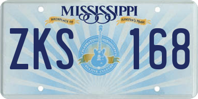 MS license plate ZKS168