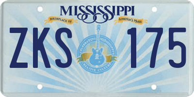 MS license plate ZKS175