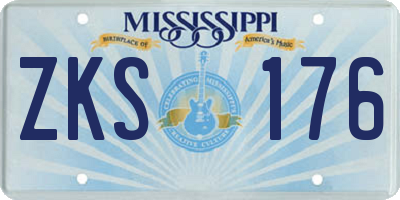 MS license plate ZKS176