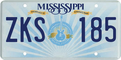 MS license plate ZKS185