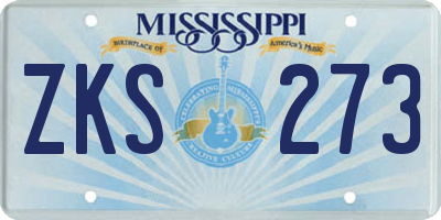 MS license plate ZKS273