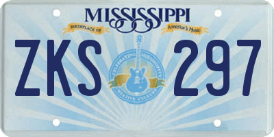 MS license plate ZKS297