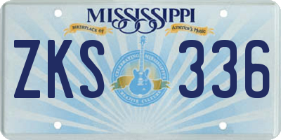 MS license plate ZKS336