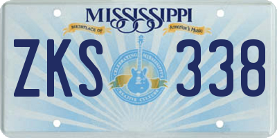 MS license plate ZKS338