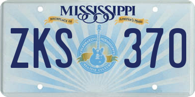 MS license plate ZKS370