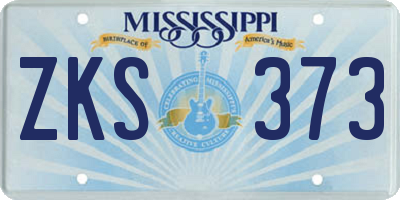 MS license plate ZKS373