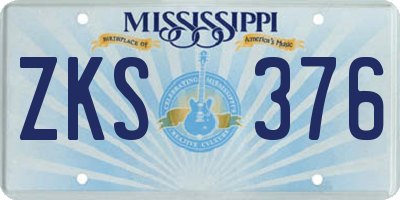 MS license plate ZKS376