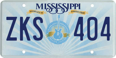 MS license plate ZKS404