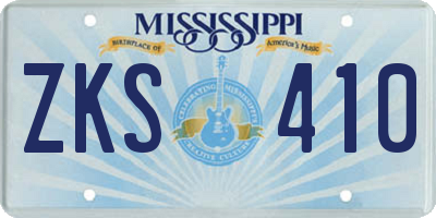 MS license plate ZKS410