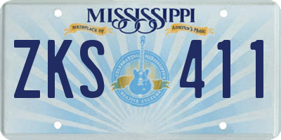 MS license plate ZKS411