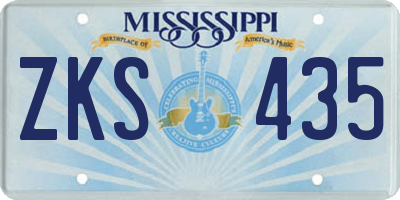 MS license plate ZKS435