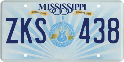 MS license plate ZKS438