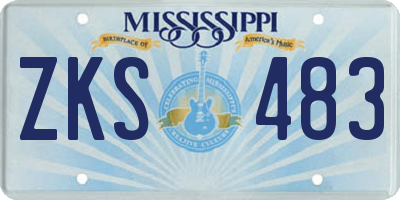 MS license plate ZKS483