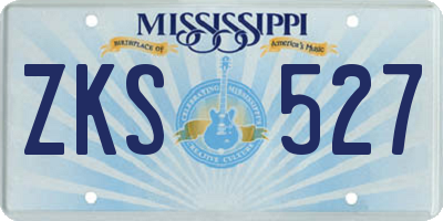 MS license plate ZKS527