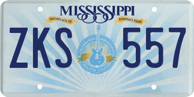 MS license plate ZKS557