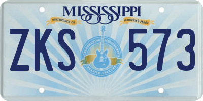 MS license plate ZKS573