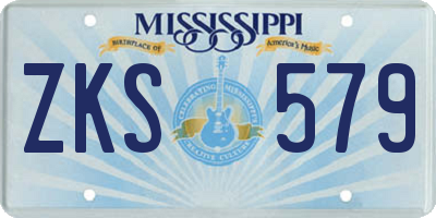 MS license plate ZKS579