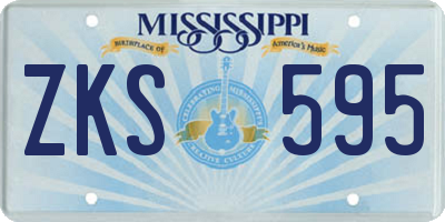 MS license plate ZKS595