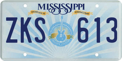 MS license plate ZKS613