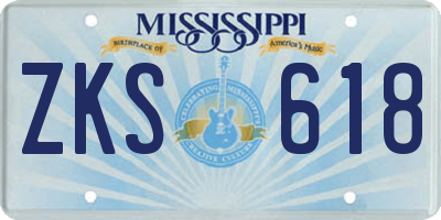 MS license plate ZKS618