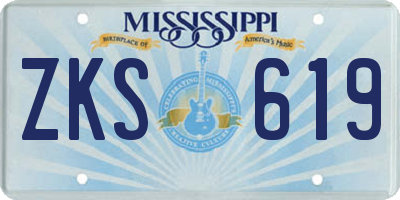 MS license plate ZKS619