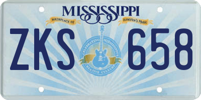 MS license plate ZKS658