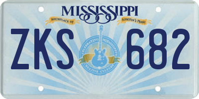 MS license plate ZKS682