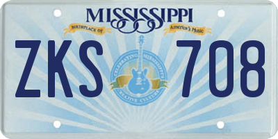 MS license plate ZKS708