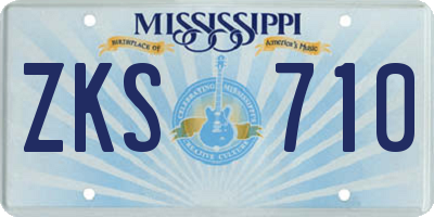 MS license plate ZKS710